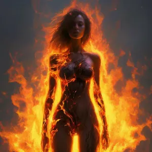 Burning body of a beautiful lady - 3.webp