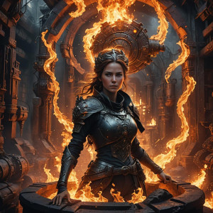 Beautiful lady inside burning furnace.jpg