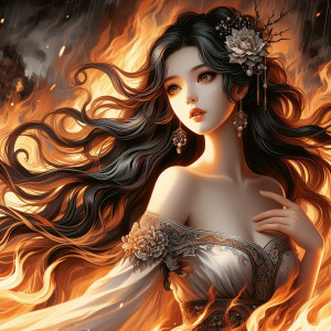 Beautiful lady inside burning furnace - 2.jpg