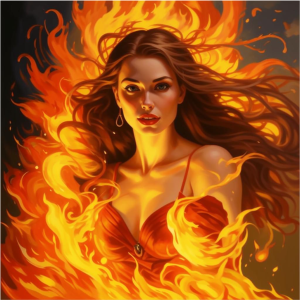 Красивая женщина в пламени костра - 6.png