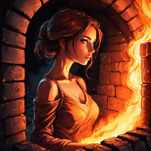 Beautiful woman inside the burning furnace - LW.jpg
