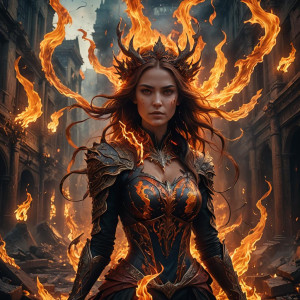 A beautiful woman in flames.jpg