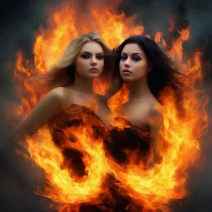 2. Two beautiful ladies in flames.webp