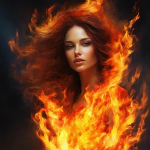 6. A beautiful woman in flames.webp