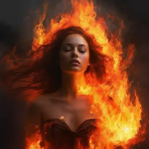 91. A lady in flames.webp