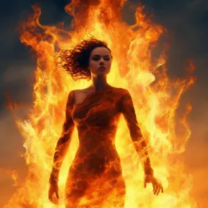 Красивая женщина в атомном пламени.webp