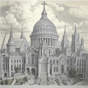 Католический собор - рисунок карандшом.png