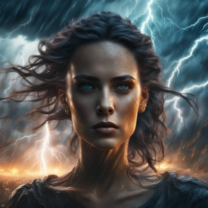Beautiful face of a woman inside thunderstorm.jpg