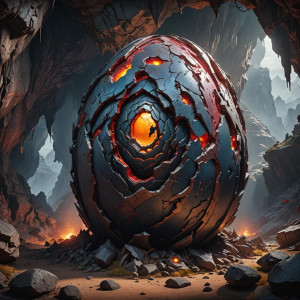 Giant demonic egg in mountain cave.jpg