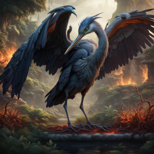 Demonic heron bird in the Garden of Hell - XL.jpg