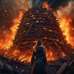 Beautiful woman inside a giant bonfire.jpg