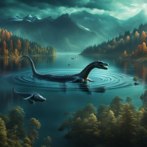 Giant Loch Ness monster in the lake.jpg