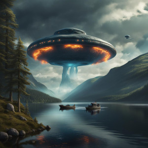 Giant UFO over Loch Ness monster - XL.jpg