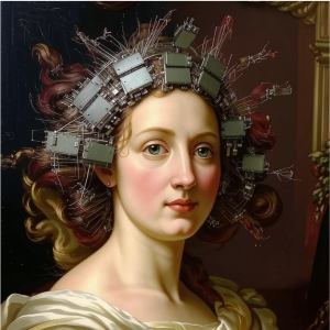 Microchips in the head of a beautiful woman  - classic.png