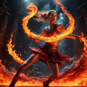 Female dancer inside a giant roaring flame - CXL.jpg