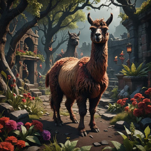 Demonic alpaca in the Garden of Hell.jpg
