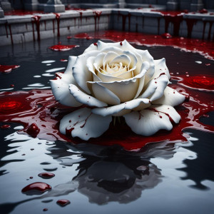 Beautiful white rose in a pool of blood - ССXL.jpg
