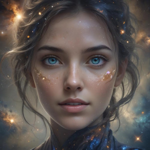 Face of a beautiful woman inside the Milky Way.jpg