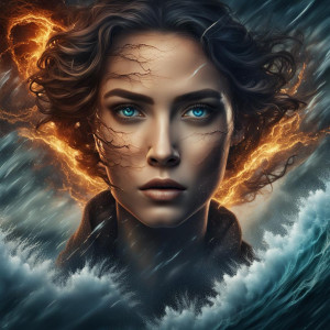 Face of a beautiful woman inside the eye of a perfect storm - XL.jpg