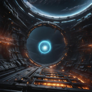 Event Horizon spaceship enters the artificial black hole - XL.jpg