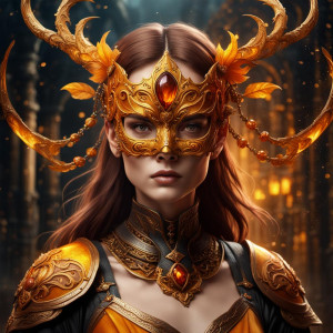 Beautiful woman in amber mask.jpg