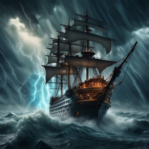 Beautiful ship sails into a horrific thunderstorm - XL.jpg