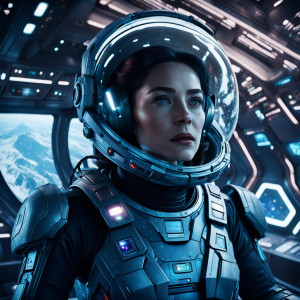 Beautiful techno-lady inside the interstellar spaceship - JXL.jpg