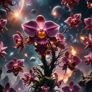 Burning giant orchid in deep space.jpg
