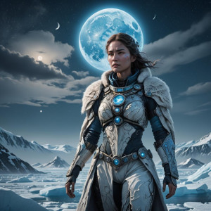 Beautiful ultraterrestrial female in the Arctic under full round blue moon.jpg