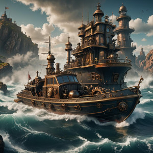 Steampunk speedboat in Devil's Sea.jpg