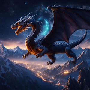 Dragon over the Alps in the night sky.jpg