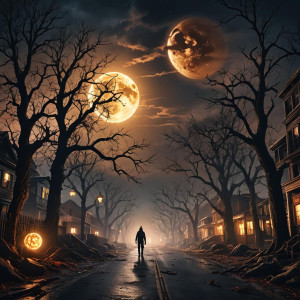 Nightmare on Elm Street under a full round golden Moon.jpg