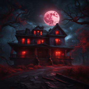 Nightmare on Elm Street under a full round scarlet Moon.jpg