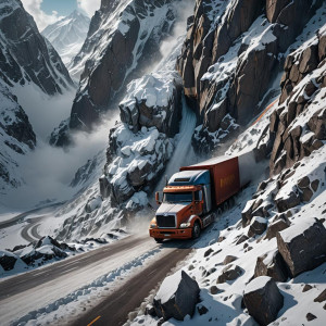 Semi truck drives into an avalanche.jpg