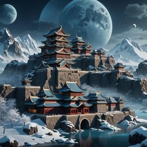 Haunted imperial palace in the Arctic under full round blue moon.jpg