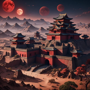 Haunted imperial palace in the desert under full round blood-red moon.jpg