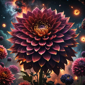 Burning giant dahlia in deep space.jpg