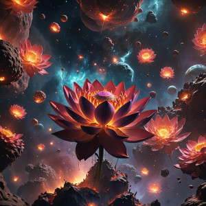 Burning giant lotus in deep space.jpg