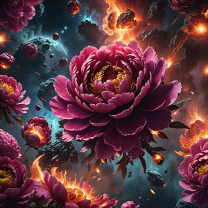 Burning giant peony in deep space.jpg