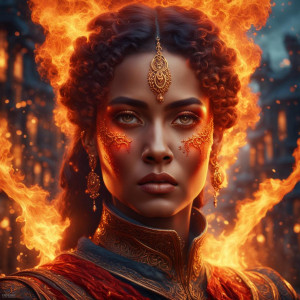 Fiery portrait of a beautiful woman - XL.jpg