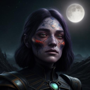 Face of a beautiful woman over the dark side of the moon -  RV.jpg