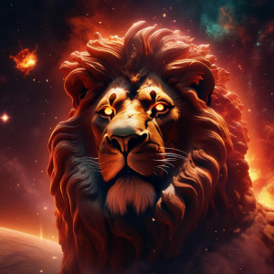 Burning head of giant lion in deep space - XL.jpg