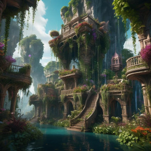 Beautiful hanging gardens in the fantasy land - RVXL.jpg