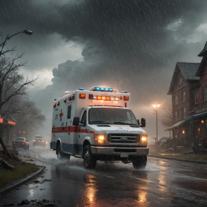 Ambulance driving into hailstorm.jpg