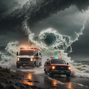 Ambulance driving into hurricane.jpg