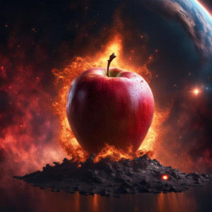 Burning giant apple in deep space - XL.jpg