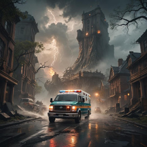 Ambulance driving into tempest.jpg