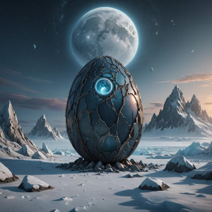 Giant cosmic egg in the Arctic under full round blue moon.jpg