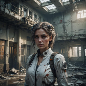 Beautiful ultraterrestrial female in abandoned hospital.jpg