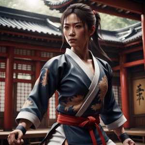 Female martial artist in Japanese dojo.jpg